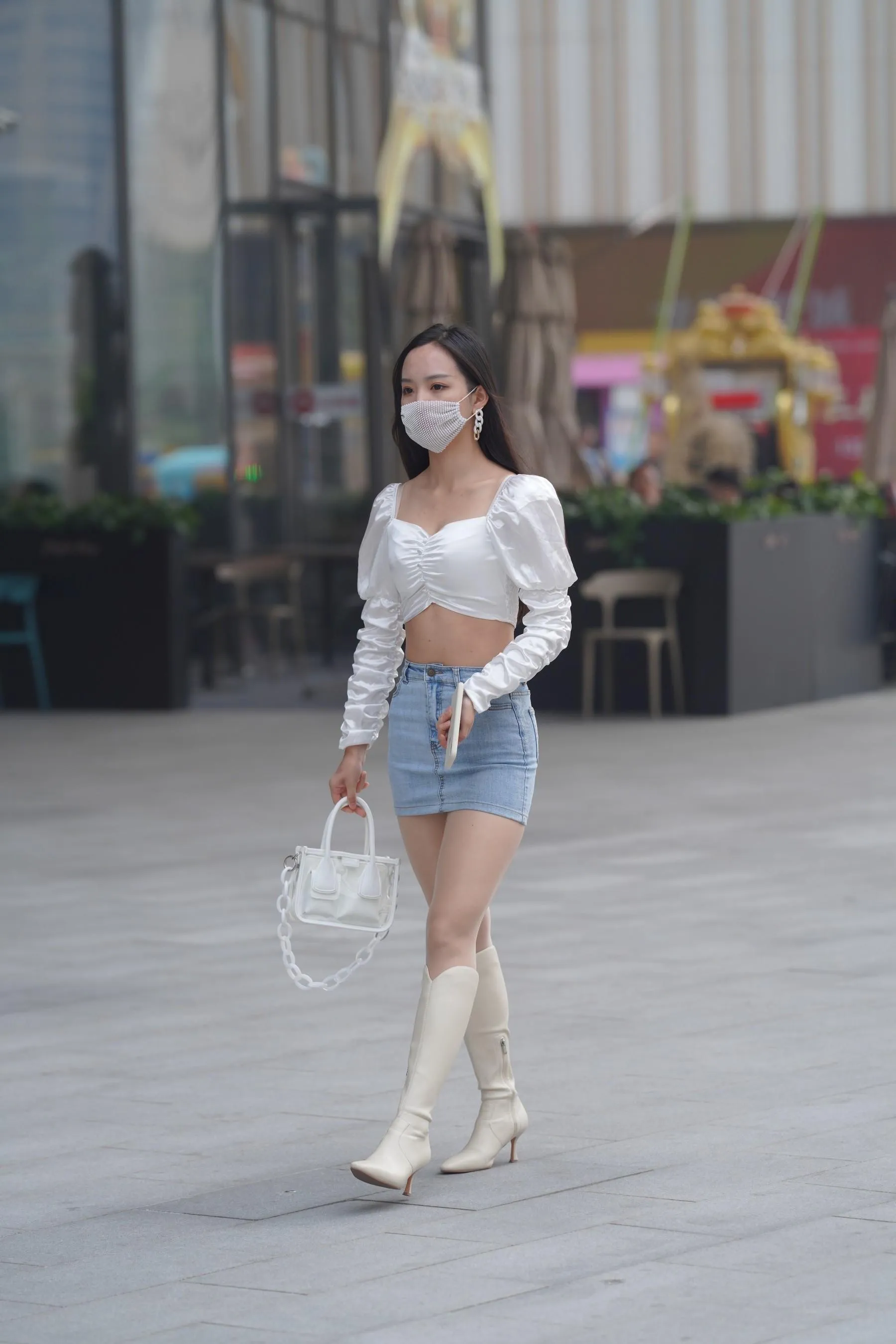 魔镜街拍 NO.170 凯恩街拍摄影-牛仔裙小姐姐 [304P]插图6